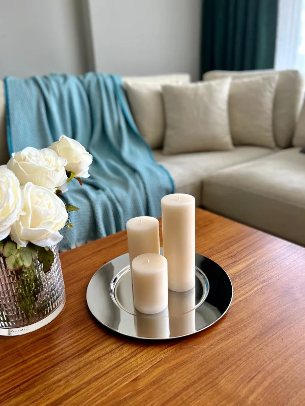 3'lü Davet Boy Beyaz Mum